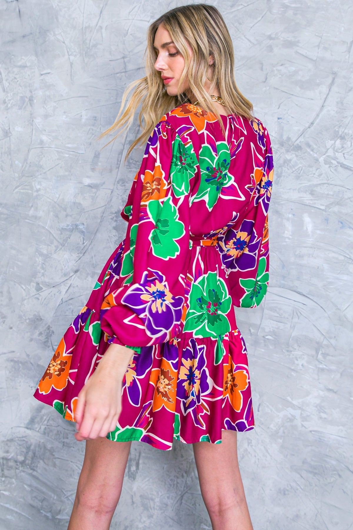 ELEVATED ATTITUDE WOVEN MINI DRESS Flying Tomato